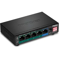 Trendnet Switch 5-Port Gbit PoE+ (5 Ports), Netzwerk Switch, Schwarz