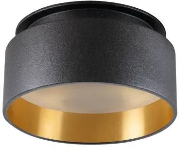 Kanlux Govik Einbaustrahler schwarz gold für GU10 oder GU5,3 68mm Öffnung Kanlux 29232