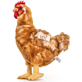 Uni-Toys - Henne braun - 37 cm (Höhe) - Plüsch-Huhn, Vogel - Plüschtier, Kuscheltier