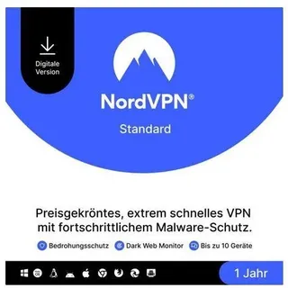 NordVPN Standard (Basis)| 10 Geräte|1 Jahr|Download|eMail|ESD