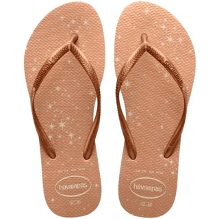 Havaianas Slim Gloss Flip Flops Unisex Kinder, Beige, 23/24 EU