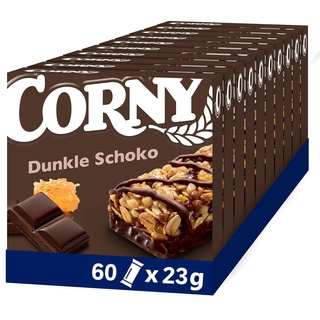 CORNY Classic Dunkle Schokolade Müsliriegel, mit leckerer Zartbitter Edel Schoko, 60x23g