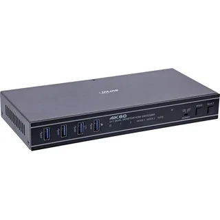 InLine KVM Switch 2-fach, HDMI 4K@60Hz, Dual Monitor,