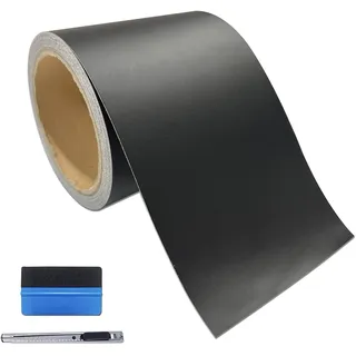 NewL Mattschwarzes Vinyl-Klebeband, 10 cm x 900 cm, Luftablass-Klebeband, für Autos, Kratzfest, Autotürschwellenschutz, Schutzstreifen für Autos, Schweller, Streifen (Matt, 10 cm x 900 cm)
