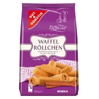 Gut&Günstig Waffelröllchen Kekse 200,0 g