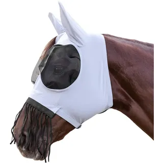 Waldhausen Fliegenmaske Puck mit Nasenfransen, silbergrau, Pony