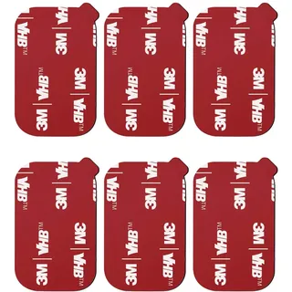 VIIMAKE Rechteckiges 3M Klebe-Ersatz-Set, für magnetische Auto-Armaturenbrett-Handy-Halterung, Aufkleberteile, doppelseitiges 3M VHB-Klebeband (rot)