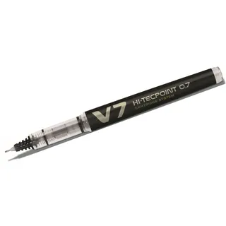 Pilot Pen Pilot V7 Hi-Tecpoint Nachfüllbarer Stift, Schwarz, 10 Stück Schwarz