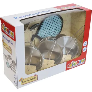 Vedes SpielMaus Küche Edelstahl Topfset, 9-teilig