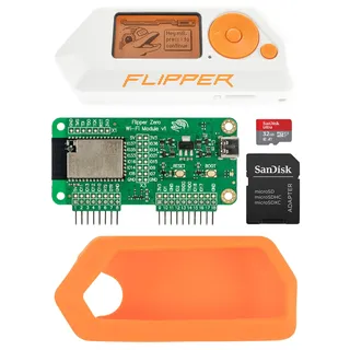 Flipper Zero Complete Kit – Flipper Zero | WiFi Development Board | Silikonhülle | 32GB MicroSD Karte | MicroSD zu SD Adapter