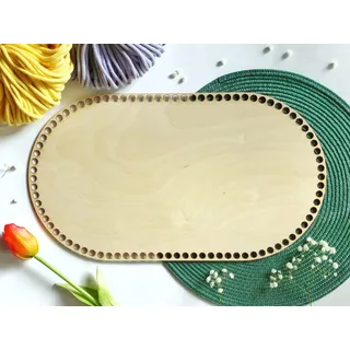 Plywood base, Sperrholzbasis, verschiedene Größen, Korbboden, Häkelkorb, Naturholzbasis, Holzkorbboden, Holzbasis, Naturholzkorbboden, Häkelzubehör für das Korbflechten (75x40)