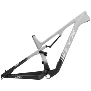 QHIYRZE Downhill MTB-Rahmen 29er Voll Gefedert Mountainbike-Rahmen 17'' Carbon Enduro Softtail Rahmen DH/AM/XC 148mm Steckachse Boost Rahmen Scheibenbremse(G-Gray)