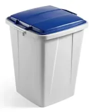 DURABLE Wertstofftonne DURABIN 90, mit Deckel VEH2012031 , 90 Liter, Farbe: blau