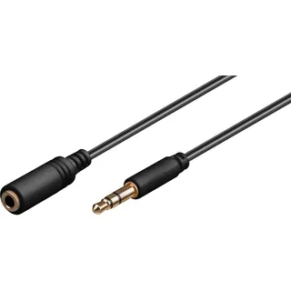 goobay Audiokabel Verlängerung 3,5mm-Klinken-Stecker / 3,5mm-Klinken-Buchse 0,5m (97111)
