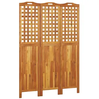 vidaXL 3-tlg. Paravent 121,5x2x180 cm Massivholz Akazie