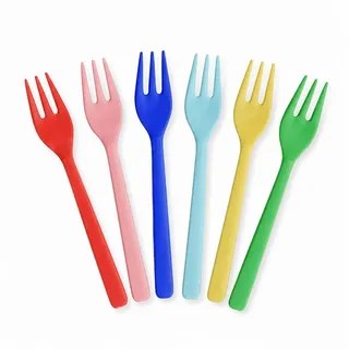 Rice Melamin Kuchengabeln im 6er-Set, bunt BPA-frei