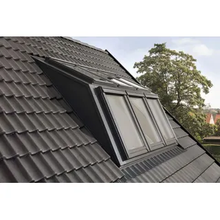 VELUX Kombi-Aufkeilrahmen neben- und übereinander Ziegel hoch EBW  MK06 2032BK für gaubenähnliche Lösungen, Alu