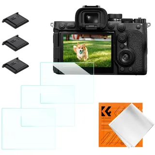 K&F CONCEPT Schutzfolie Displayschutz für Sony Alpha A7V A7 V A7R V 7R V A7RV A7M5 A7R5, 9H-Härte kratzfest Glas blasenfrei- 3 Stück