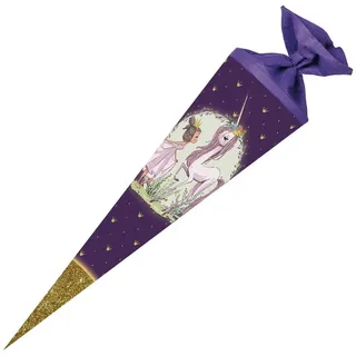 NESTLER Tradition in Emotion Schultüte Prinzessin & Einhorn 70,0 cm lila