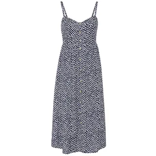 LASCANA Sommerkleid Midikleid Blau/Creme 36