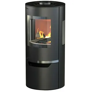 Kaminofen Hiron Trio V2  (6 kW, Raumheizvermögen: 172 m3, Material Verkleidung: Stahl, Schwarz)