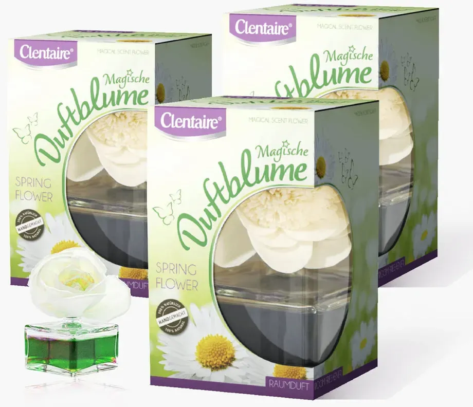 CLENTAIRE Raumduft 3 x 75ml Spring Flower