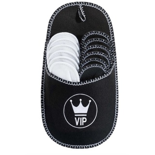 ONVAYA Premium Gästepantoffel VIP, 6er Set, Gästehausschuhe, Filz Pantoffel schwarz