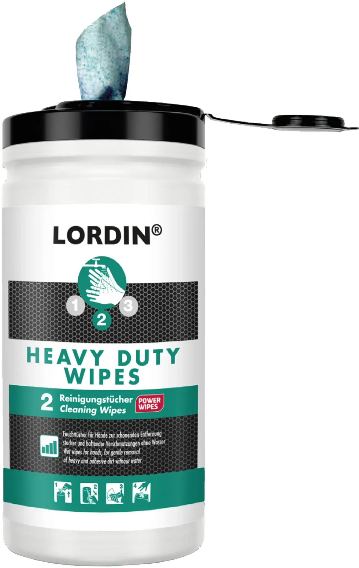 Lordin Heavy Duty Wipes Handreinigungstücher 90 Tücher