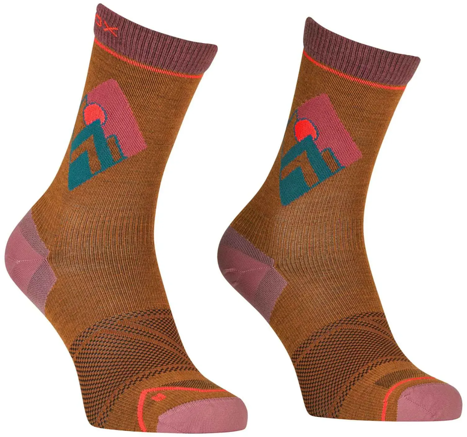 Ortovox Alpine Light Comp Mid Socks Wandersocken Damen bristle brown- Gr. 35-38