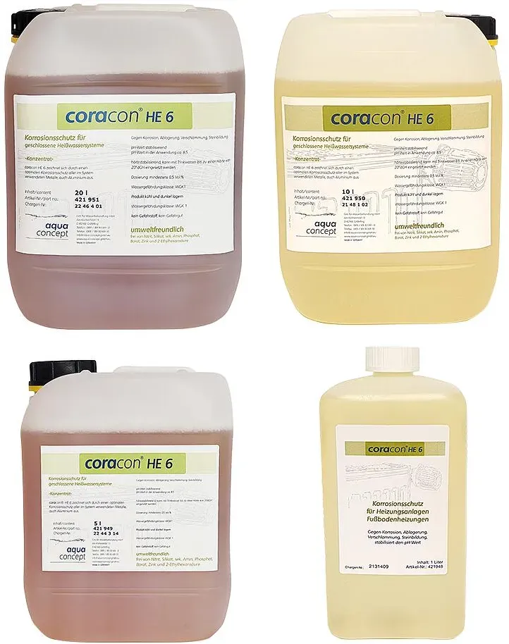 Heizungsschutzkonzentrat für Heizungsanlagen Coracon HE 6 für Bestandsanlagen (Ausführung: 10 Liter Kanister)