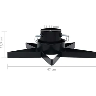 vidaXL Christbaumständer Schwarz 47x47x13,5 cm