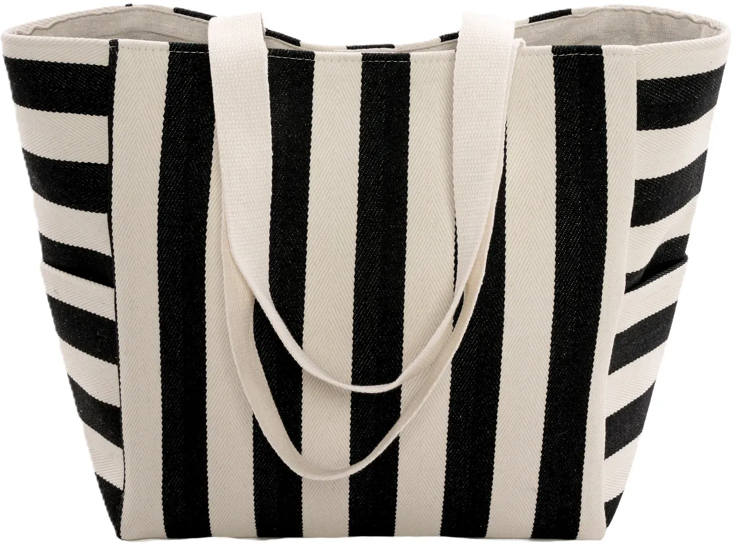 Strandtasche - schwarz|weiß