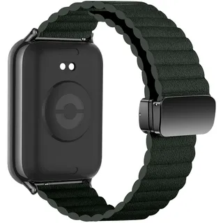 ZUREGO Magnetische Leder Armband für Xiaomi Mi Band 8 Pro, Echtleder Schlank Ersatzarmband Magnetische Schließe Entworfen Kompatibel mit Armbänder Xiaomi Mi Band 8 Pro (J)