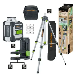 LASERLINER - Grüner 360°-Linienlaser CompactLine-Laser G360 Set mit Kompaktstativ