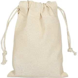 TEXXILLA 10er | 25er | 100er Pack Zuziehbeutel Organic aus zertifizierter Produktion | 10 x 14cm | Jutebeutel, natur