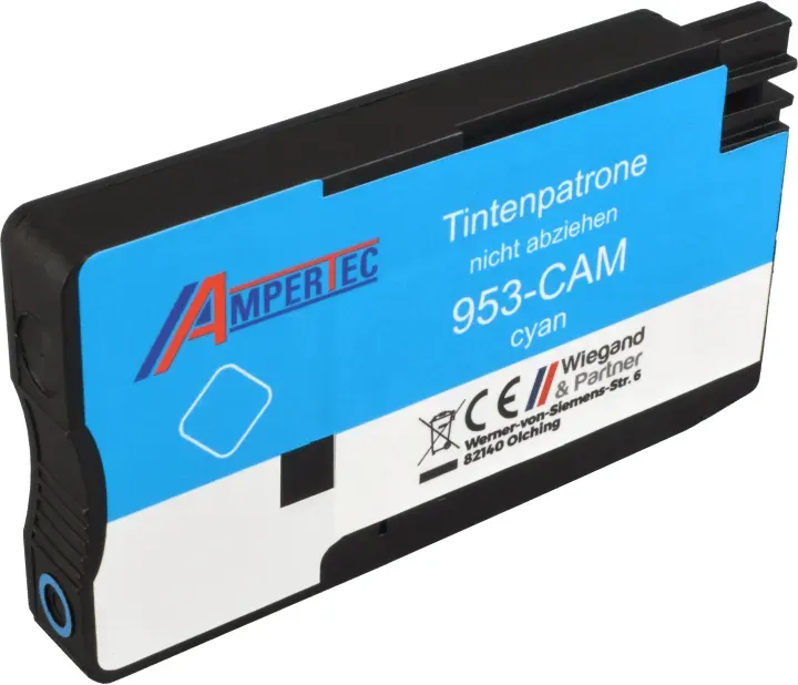 Ampertec Tinte ersetzt HP F6U12AE  953  cyan