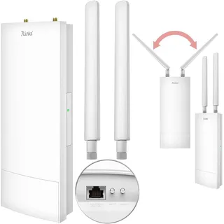 7links Outdoor-WiFi-6-Repeater, bis 3000 Mbit/s, Dual-Band, 10 dBi, IP65,