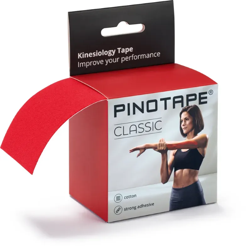 Pinotape Classic Kinesiologie Tape Rot 5 cm x 5 m