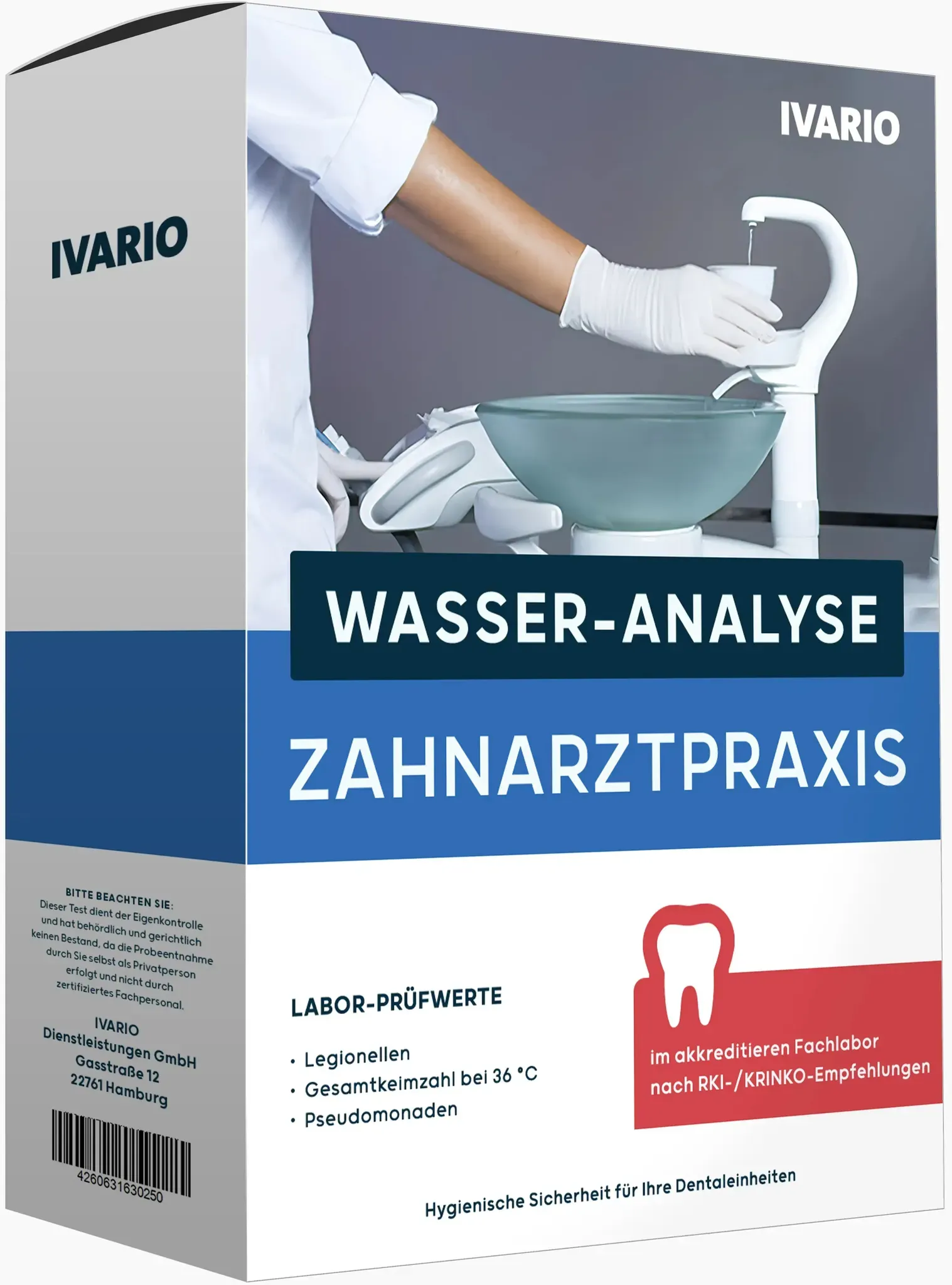 Wassertest Zahnarztpraxis RKI - Express (6-8 Werktage)