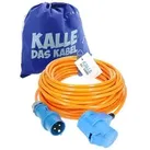Kalle-das-Kabel Verlängerungskabel Camping, für außen IP44, CEE 230V / 16A, Kabeltyp H07BQ-F aus Kunststoff, orange, 20 m