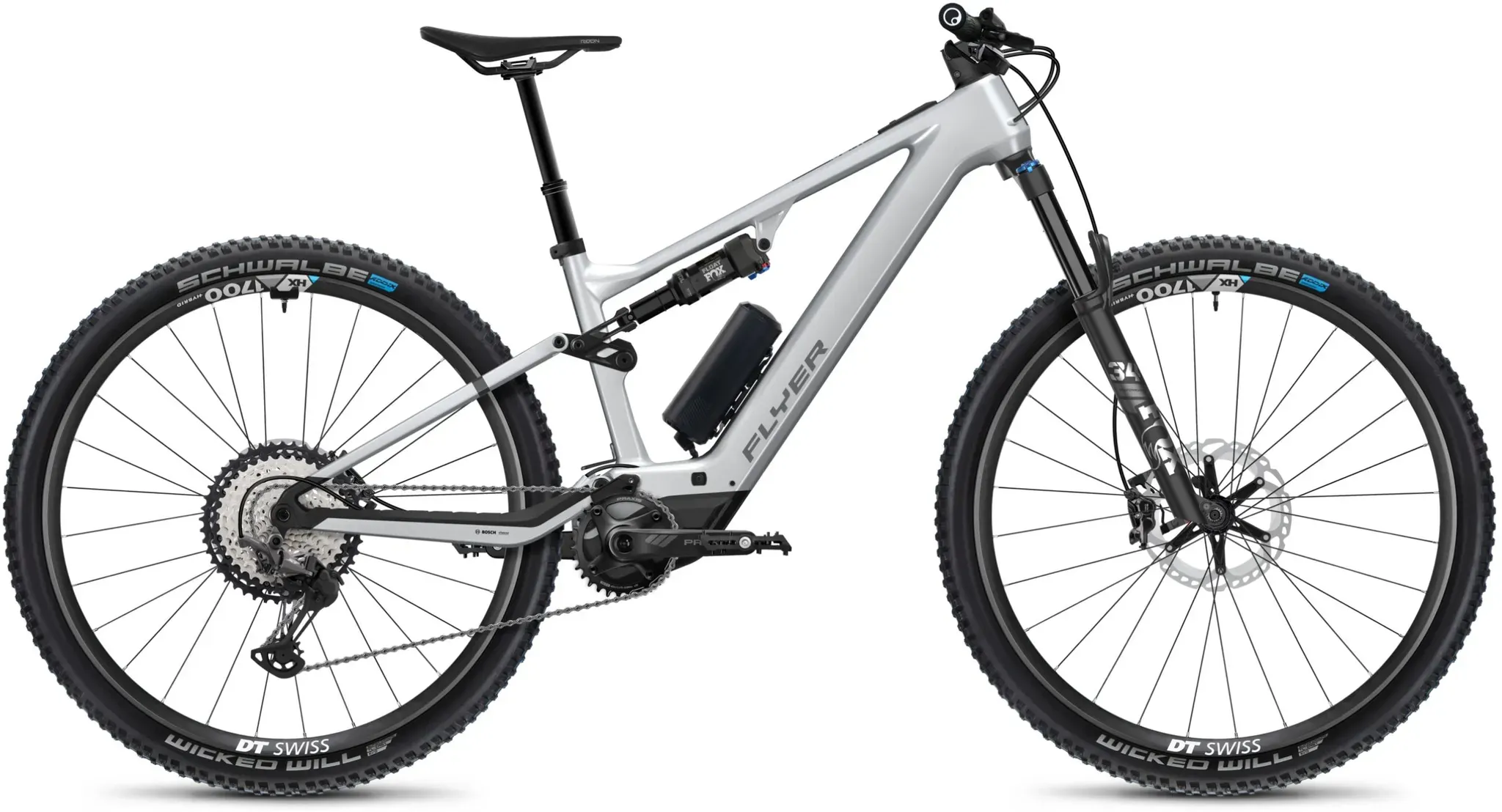 Flyer G1 Uproc SL:X 8.70 Performance Line SX 400Wh + 250Wh Power More Zusatzakku - XL - Cast Silver Gloss