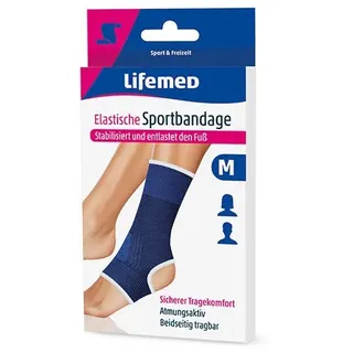 Lifemed Elastische Sportbandage blau "Fußgelenkschutz" L / 12 Stück