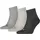 Socken 3 Paare Grau 43-46