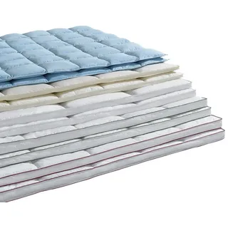 RIBECO Federbettdecke + Kopfkissen »Überraschungspaket, 2-tlg, Decke mit Kissen, (Spar-Set, Decke mit Kissen), LAGERRÄUMUNG! Solange der Vorrat reicht! verschiedene Größen weiß