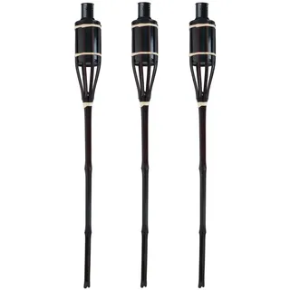Sunny Garden Bambusfackel-Set 60 cm Schwarz 3-teilig