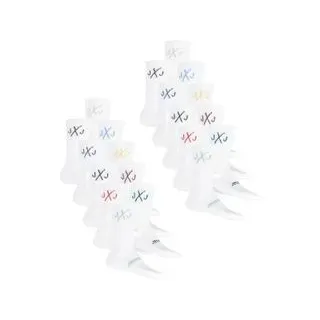 JACK & JONES Tennissocken Herren Schwarz Weiß One Size JACDIRECT TENNIS SOCK 20er Pack Weiß/Pack 4 One Size