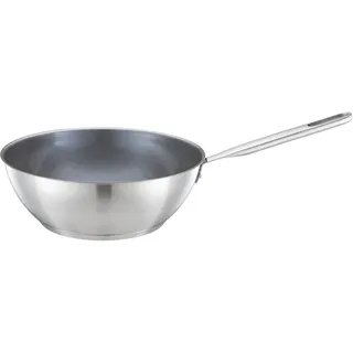 Fiskars Wokpfanne, Ø 28 cm / 4,5 L, Beschichtete Pfanne, Für alle Kochfelder geeignet, Recycelter Edelstahl, All Steel