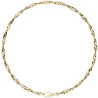 Fußkette FIRETTI "Schmuck Geschenk Silber 925 Körperschmuck Gold o. Rosè Singapurkette", gold (gelbgoldfarben), Fußkettchen, Silber 925 (Sterlingsilber), Made in Germany
