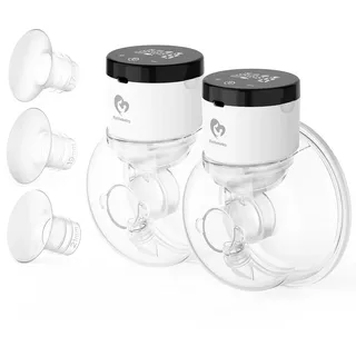 Bellababy Elektrische Milchpumpe Tragbar, 4-Modi und 9-Stufen, Baby Mutter Pumpe Milch - 2 Stk