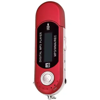 Milisten Tragbarer Mp3-player mit Eingebautem Akku und Fingertip Steuerung aus Robustem Abs für Sport und Outdoor Aktivitäten Kompakter Musikplayer in Rot